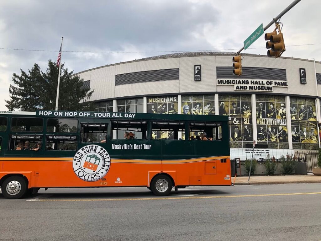 Musicians Hall of Fame Hop on Hop Off Trolley Nashville