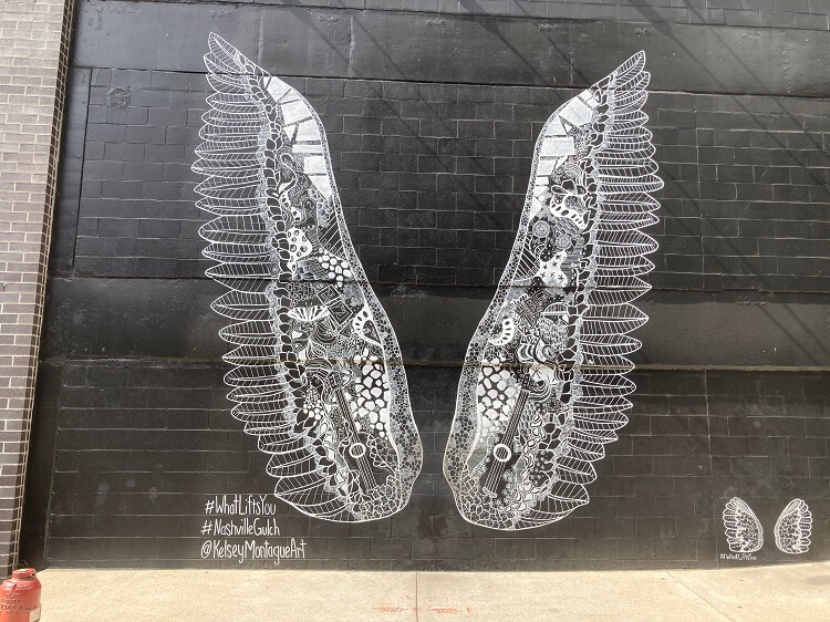 Wings Mural the Gulch