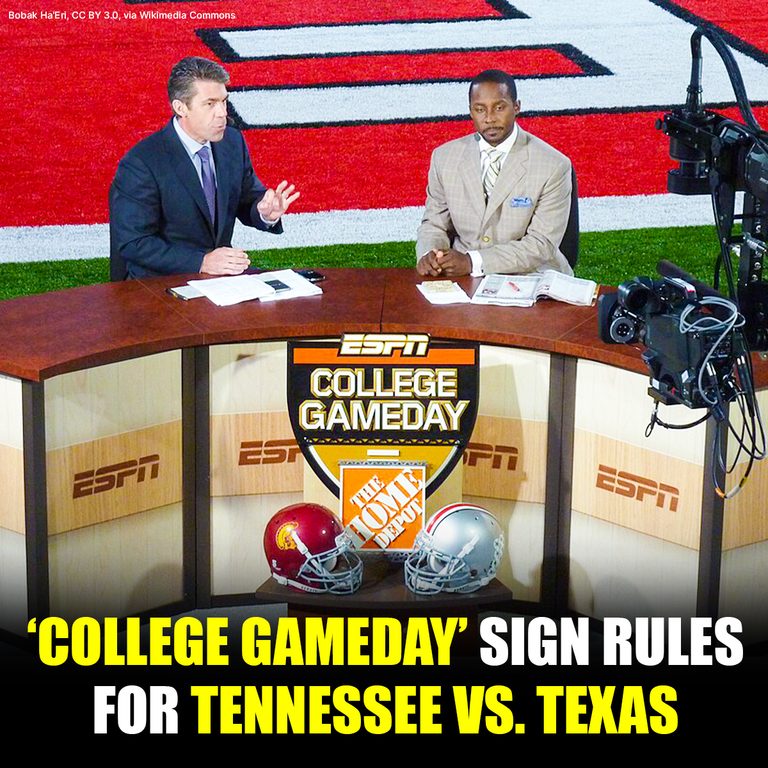What You Can’t Bring to ESPN College GameDay at Tennessee vs. Texas
